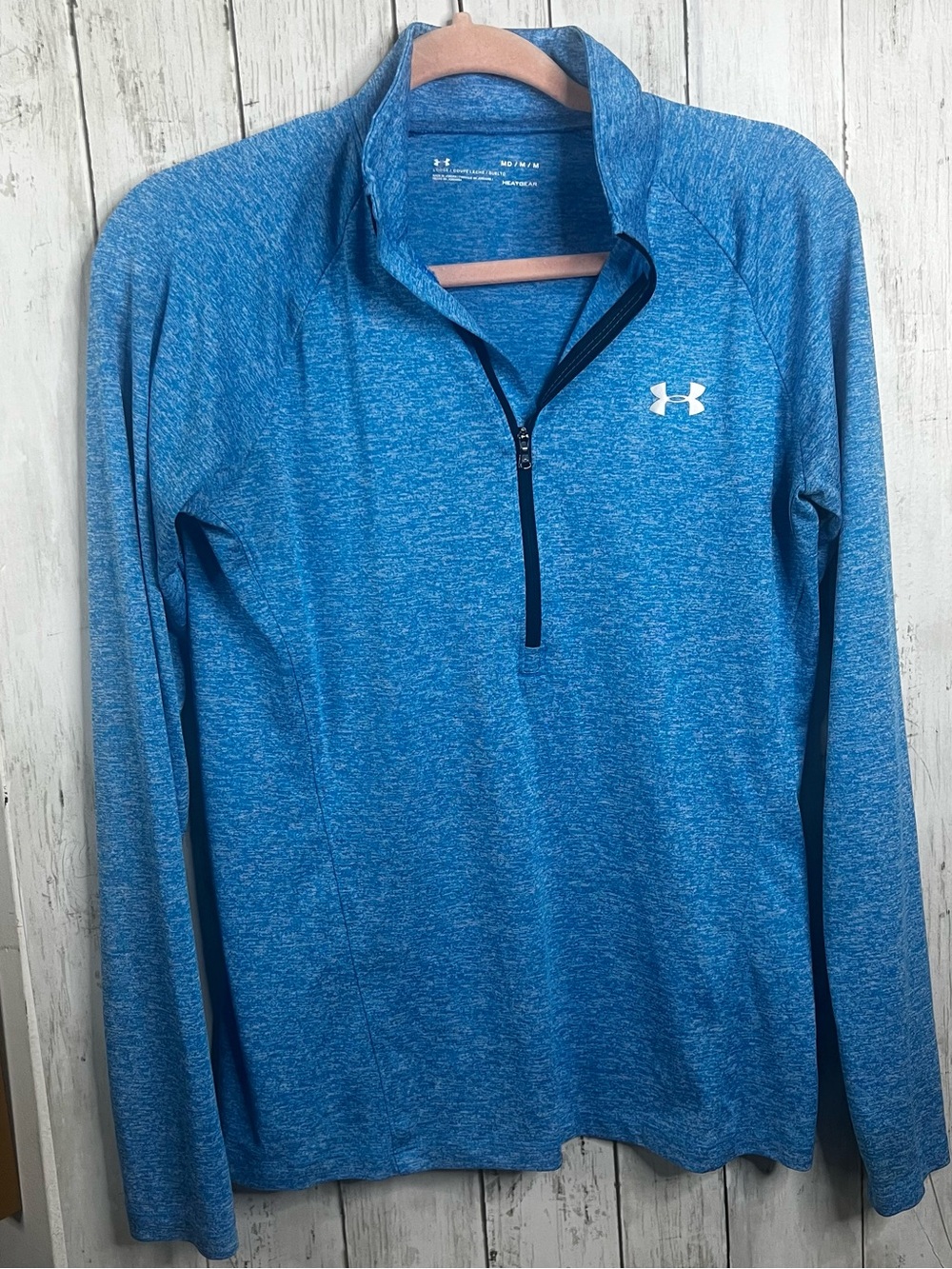 Under Armour Men's Heathered Blue 1/4 Zip Pullover